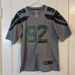 Seattle Seahawks 92 Jones Jersey  Mens Med  Gray